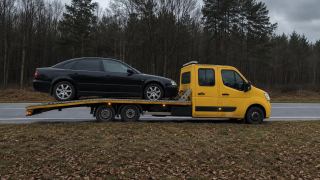 Sedan na lawecie – wymiana koła i pomoc drogowa Lubin